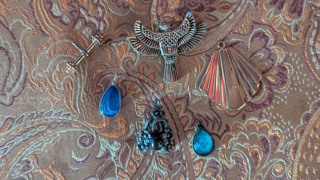 Vintage Pendants, Wearable, Lot Of Six