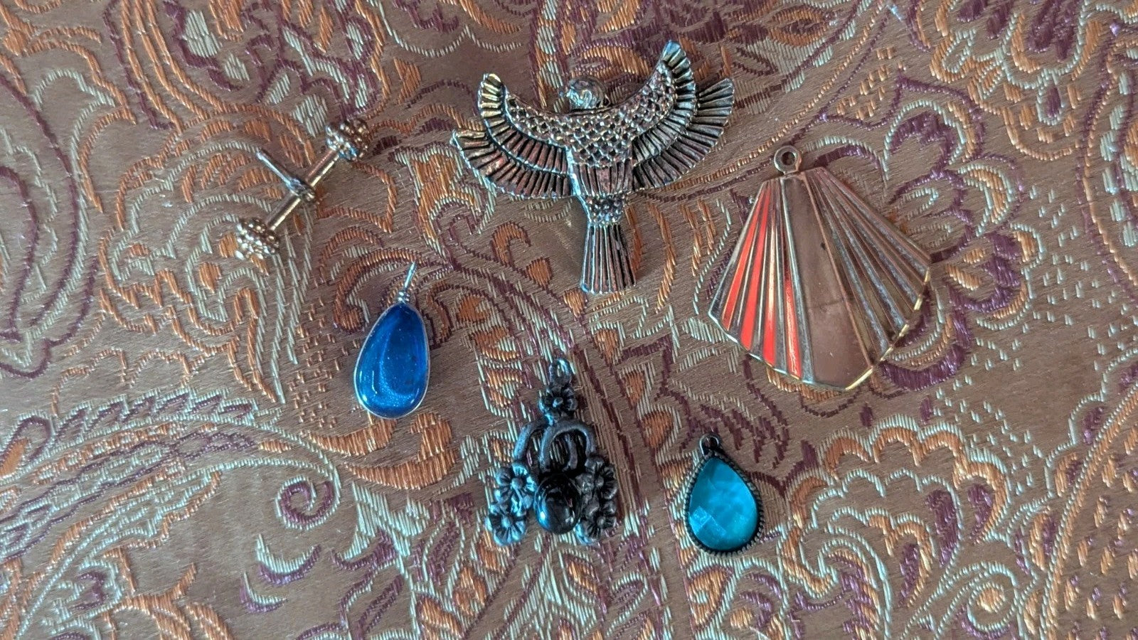 Vintage Pendants, Wearable, Lot Of Six