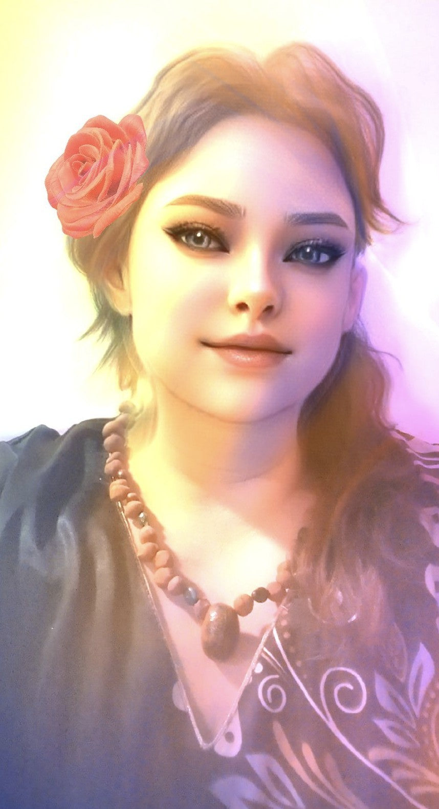 Clay & Gemstone Necklace: Crysocolla Beads w/ Painted Tree Pendant For Grounding | Crystal Arborist