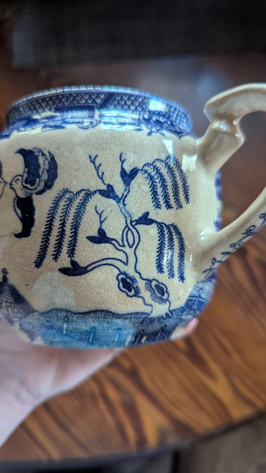 Blue And White Jar With Handles, Japan