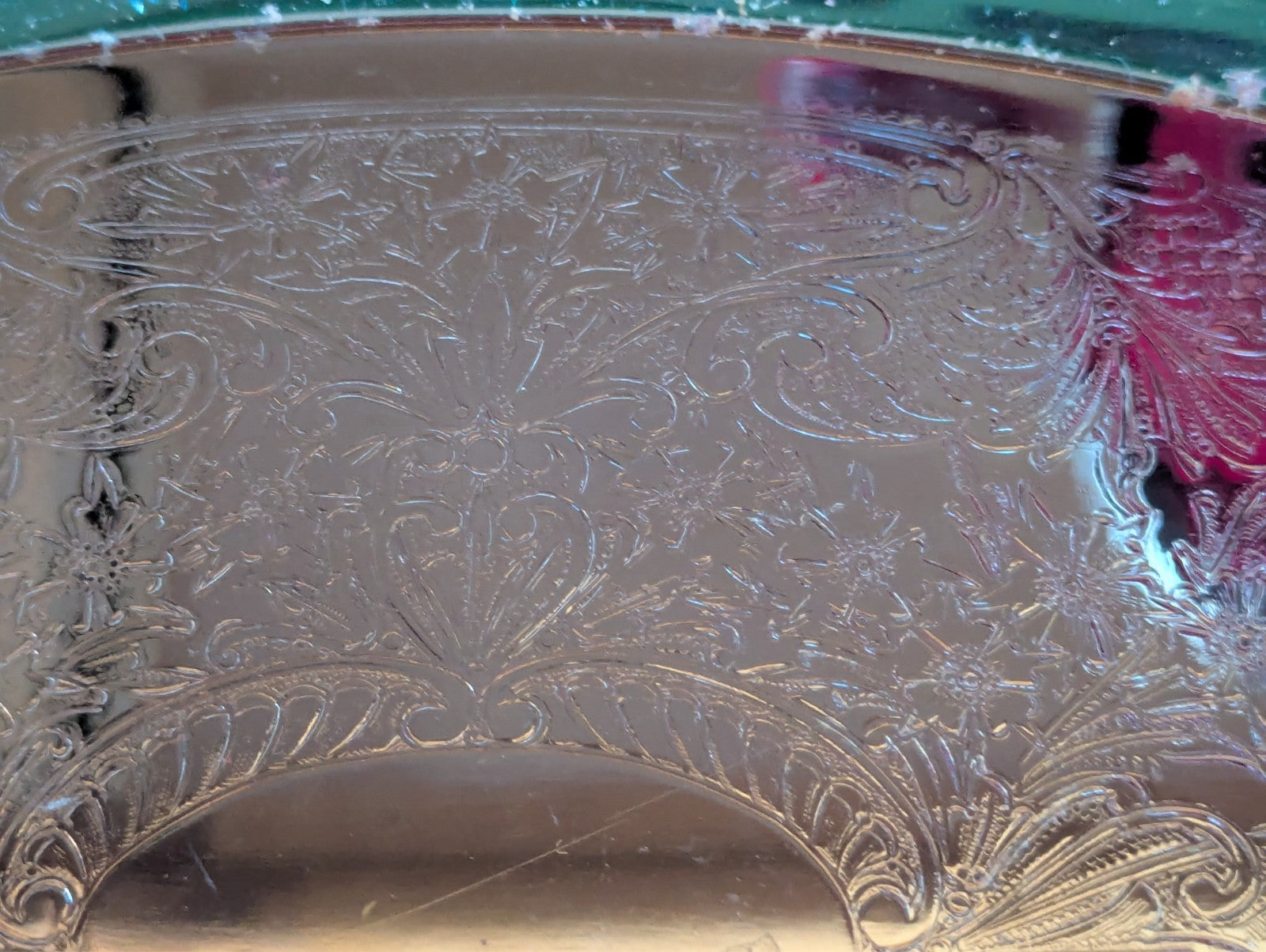 Vintage Silver Metal Serving Tray, Irvinware, Made in the USA