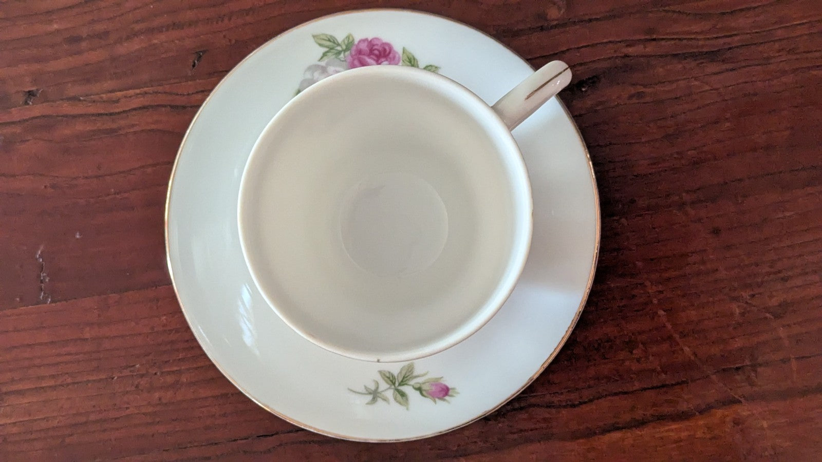 Vintage Tea Cup And Plate, Japan, Floral Design