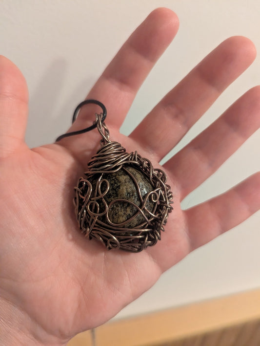 Unique Wirewrapped Stone Necklace, Grounding, Connection to Nature | Crystal Arborist