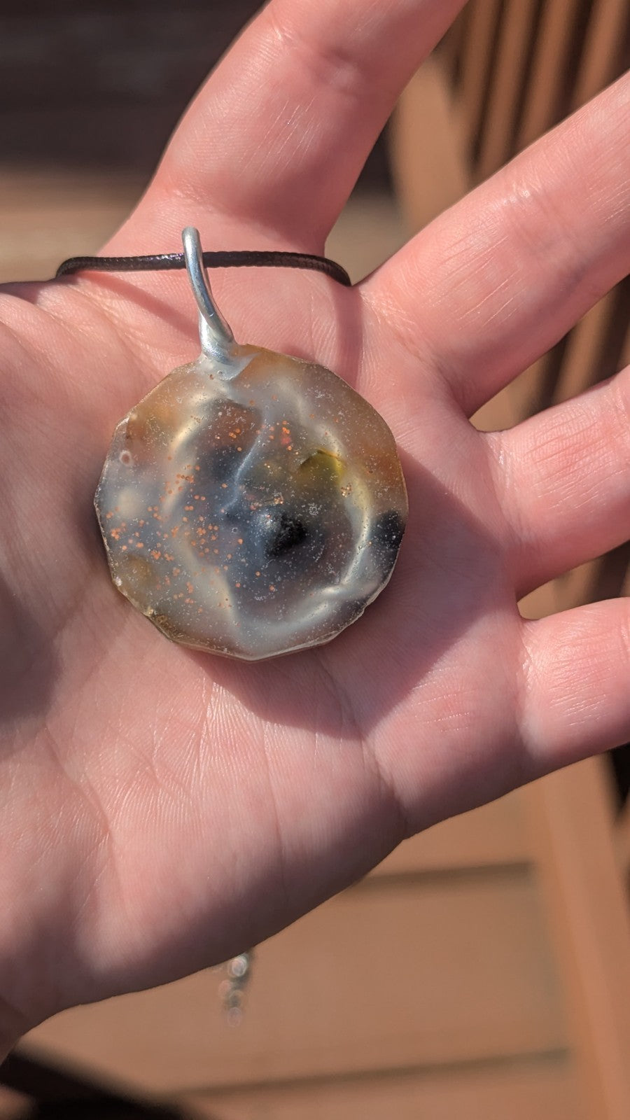 Citrine and Red Agate Orgonite, for Protection and Prosperity