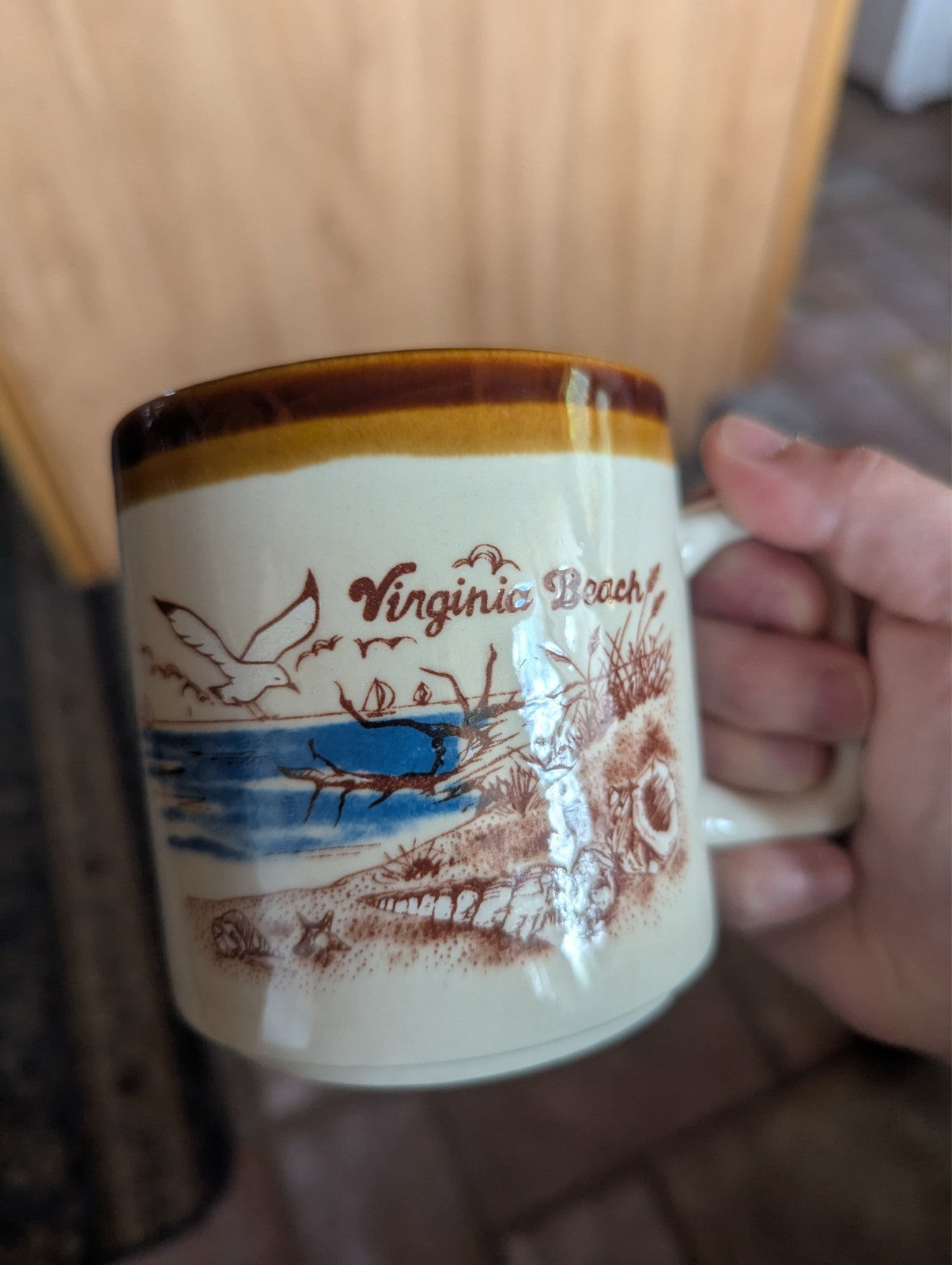 Vintage Virginia Beach Coffee Cup