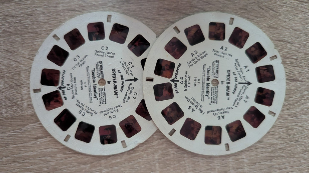 Vintage 1970s View-Master, Six Slides, Capt. America, Spiderman, Hulk, Dr....