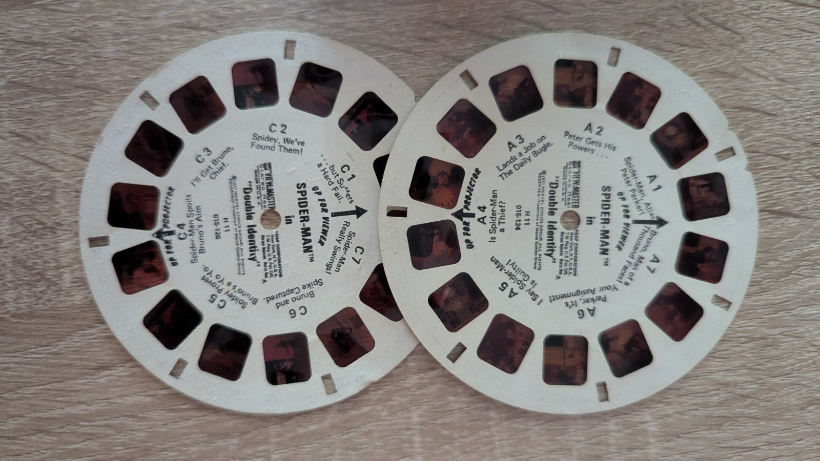 Vintage 1970s View-Master, Six Slides, Capt. America, Spiderman, Hulk, Dr....