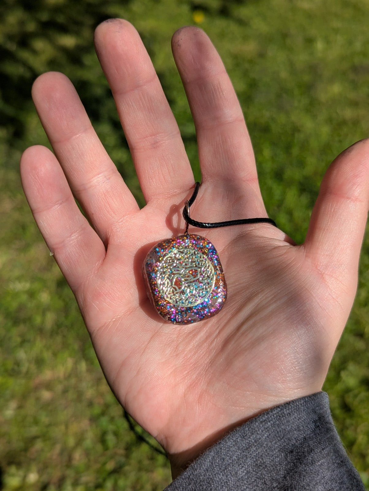Red Jasper Orgonite Pendant for Root Chakra and Creativity