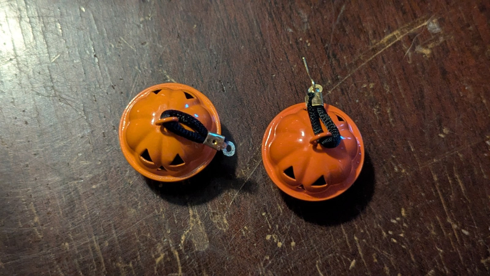 Vintage, Halloween, Pumpkin Bell Earrings, Home Decor, Display, Crafts, Repair 