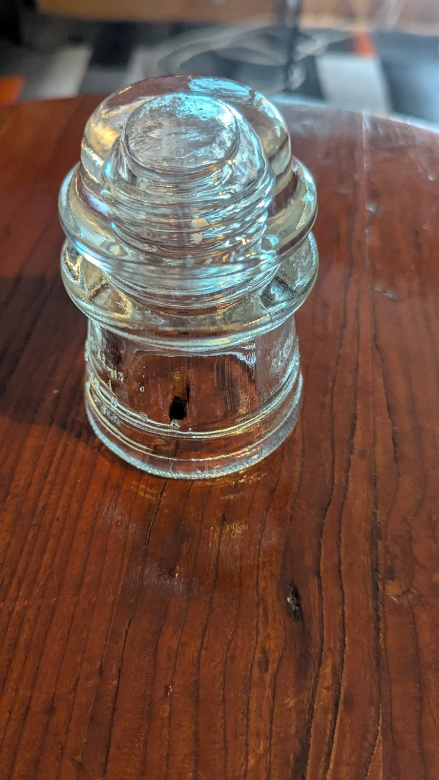 Clear Hemingray 16 Glass Insulator Cap