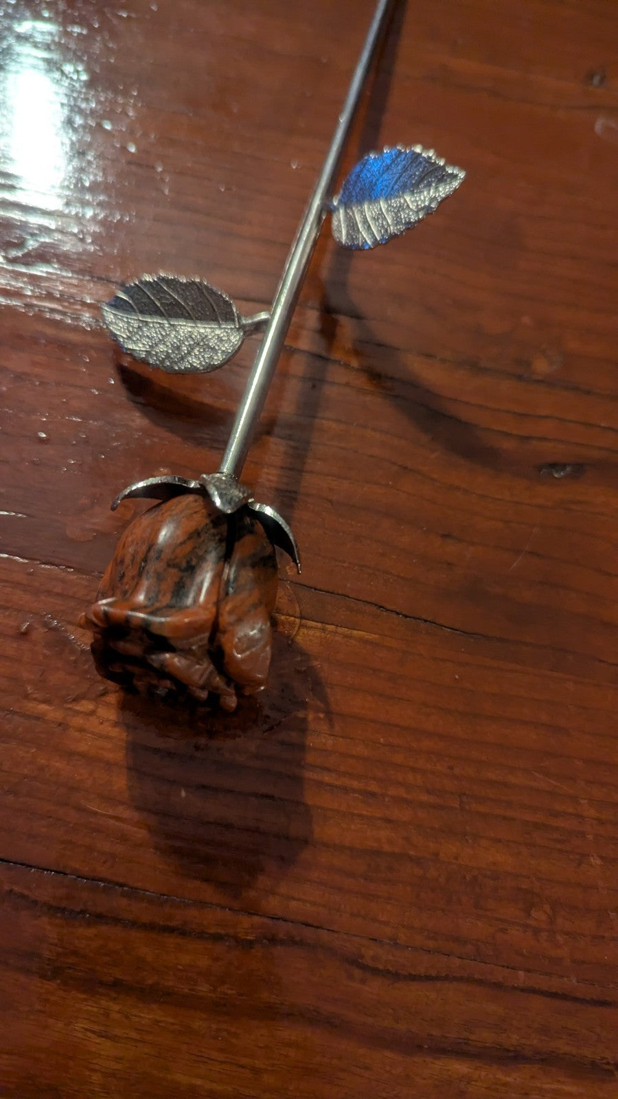 92g Pretty Hight 23cm Natural Red Jasper Carved Rose, Flower, Reiki | Crystal Arborist