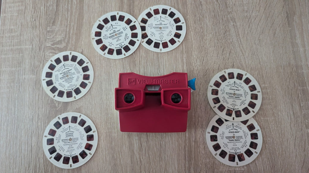 Vintage 1970s View-Master, Six Slides, Capt. America, Spiderman, Hulk, Dr....