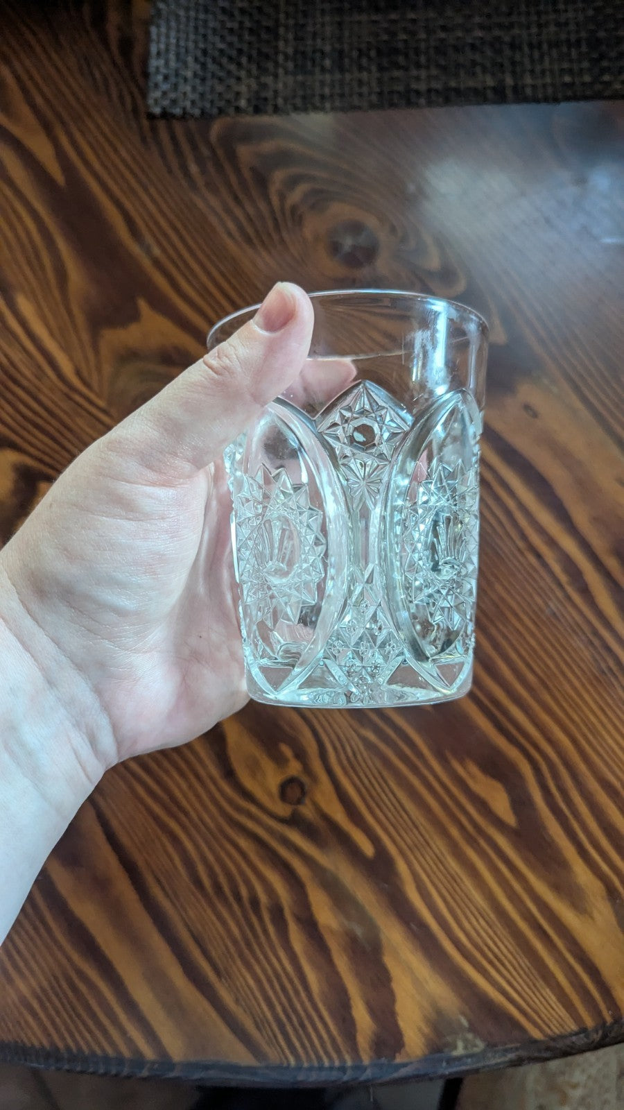 Vintage Intricate Design Drinking Glass, Beautiful, Classy