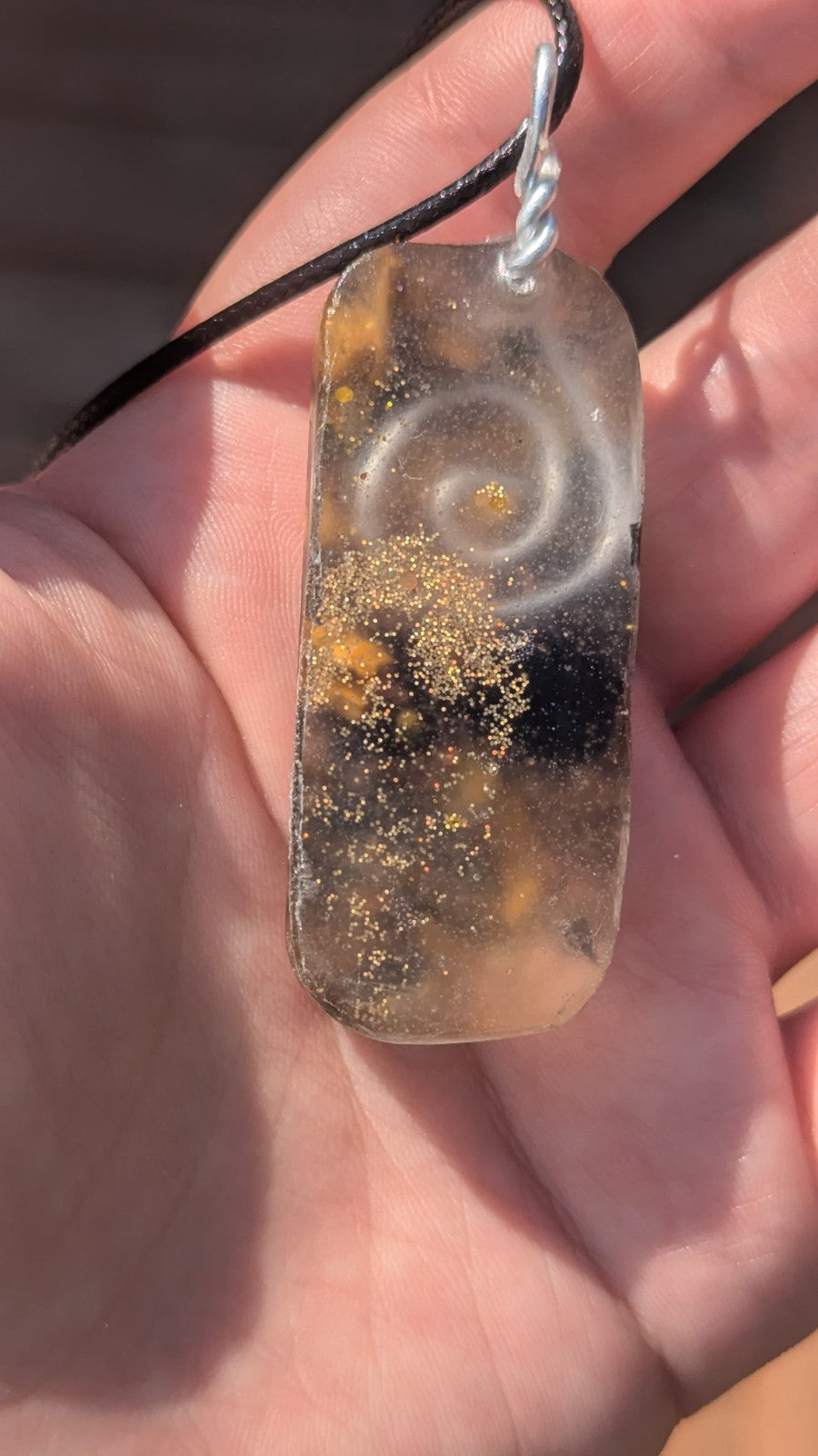Tiger's Eye Orgonite Pendant, For Protection