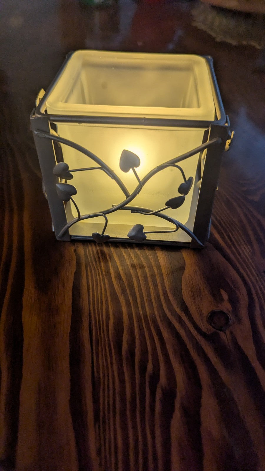 Vintage Candle Holder With Leaf Design, Home Decor