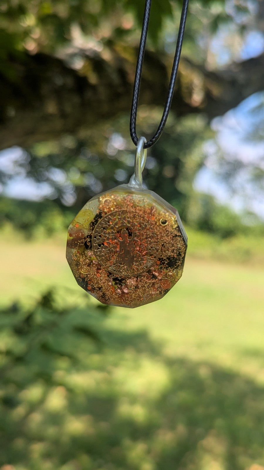 Citrine and Red Agate Orgonite, for Protection and Prosperity
