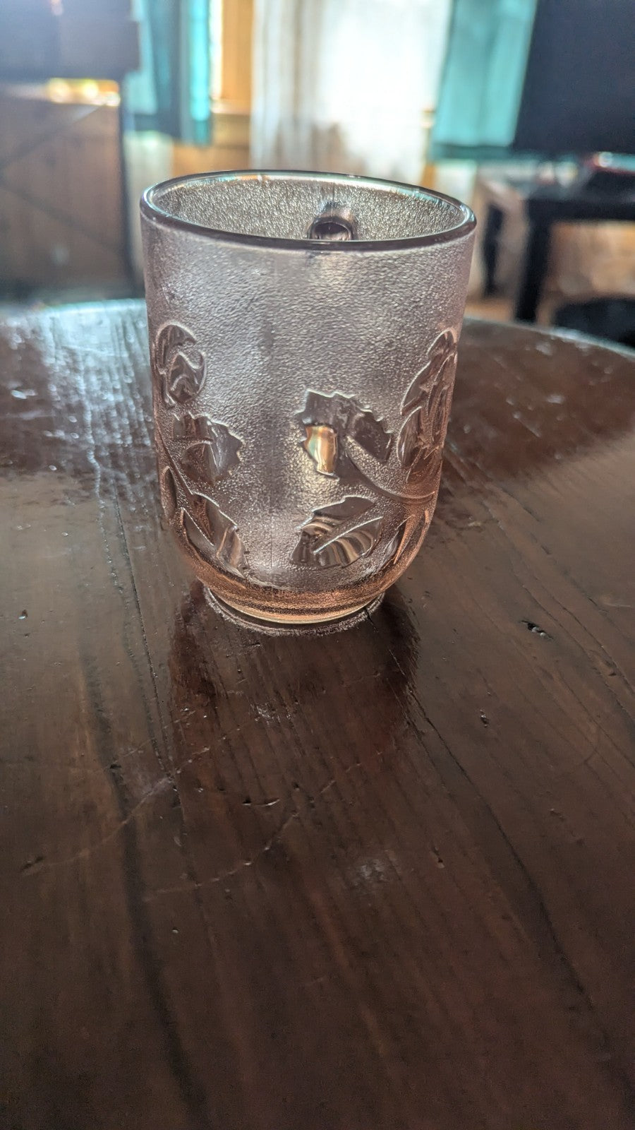 Vintage Pink Depression Glass Rose Rosaline Mugs Arcoroc France 8oz 