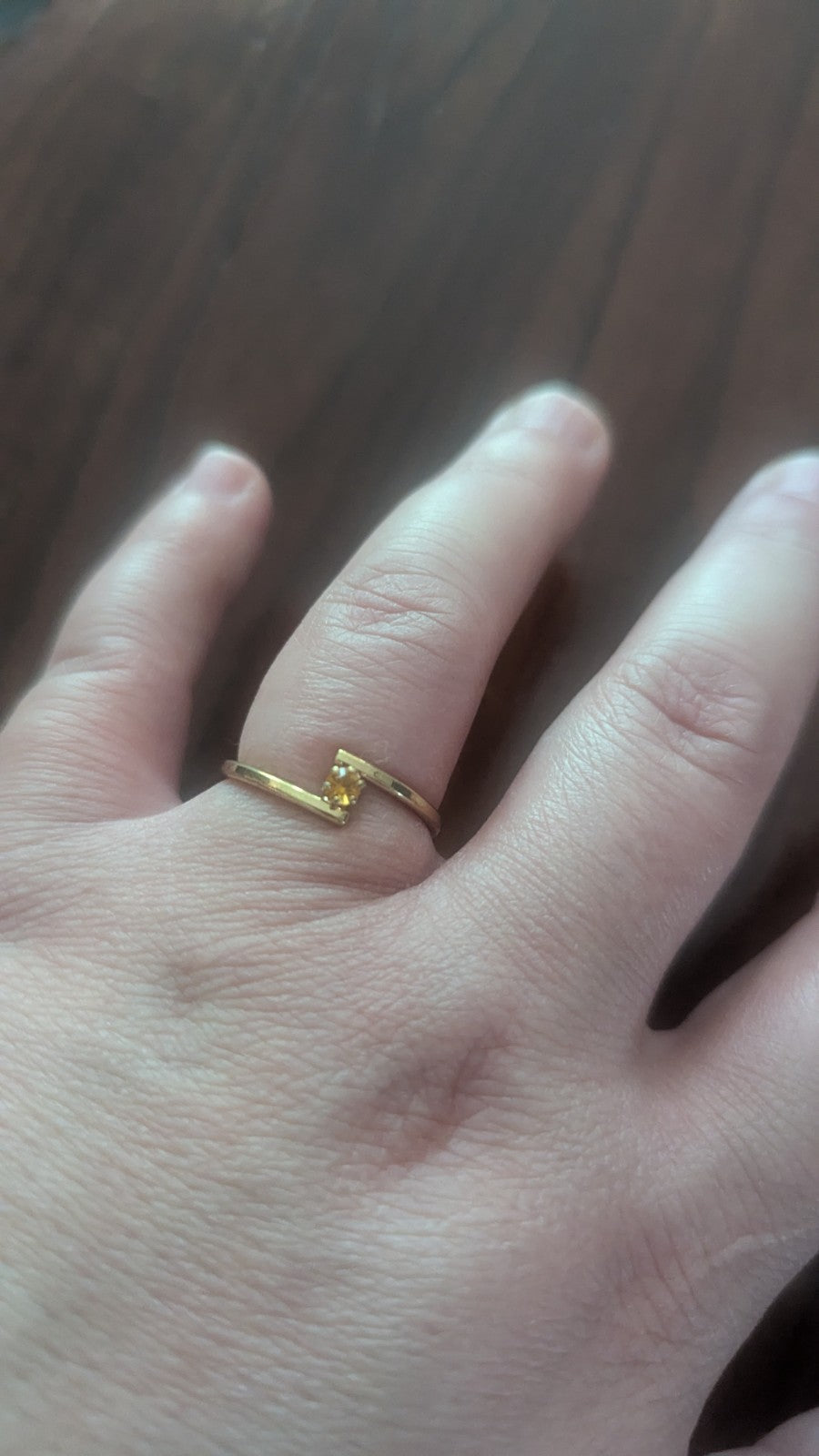 Vintage Ring With Amber Colored Stone