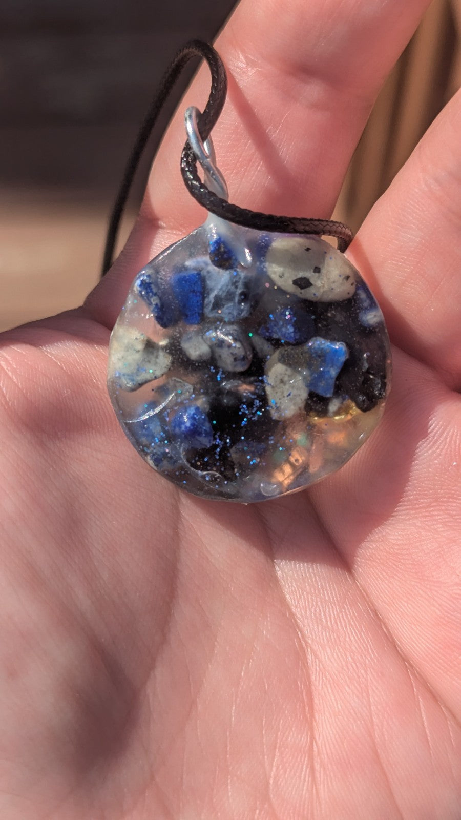 Lapis Lazuli and Aquamarine Orgonite, For Protection, Serenity, Truth, & Wisdom | Crystal Arborist