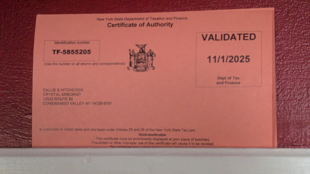 Certificate of Authority, Validated 11/01/2025