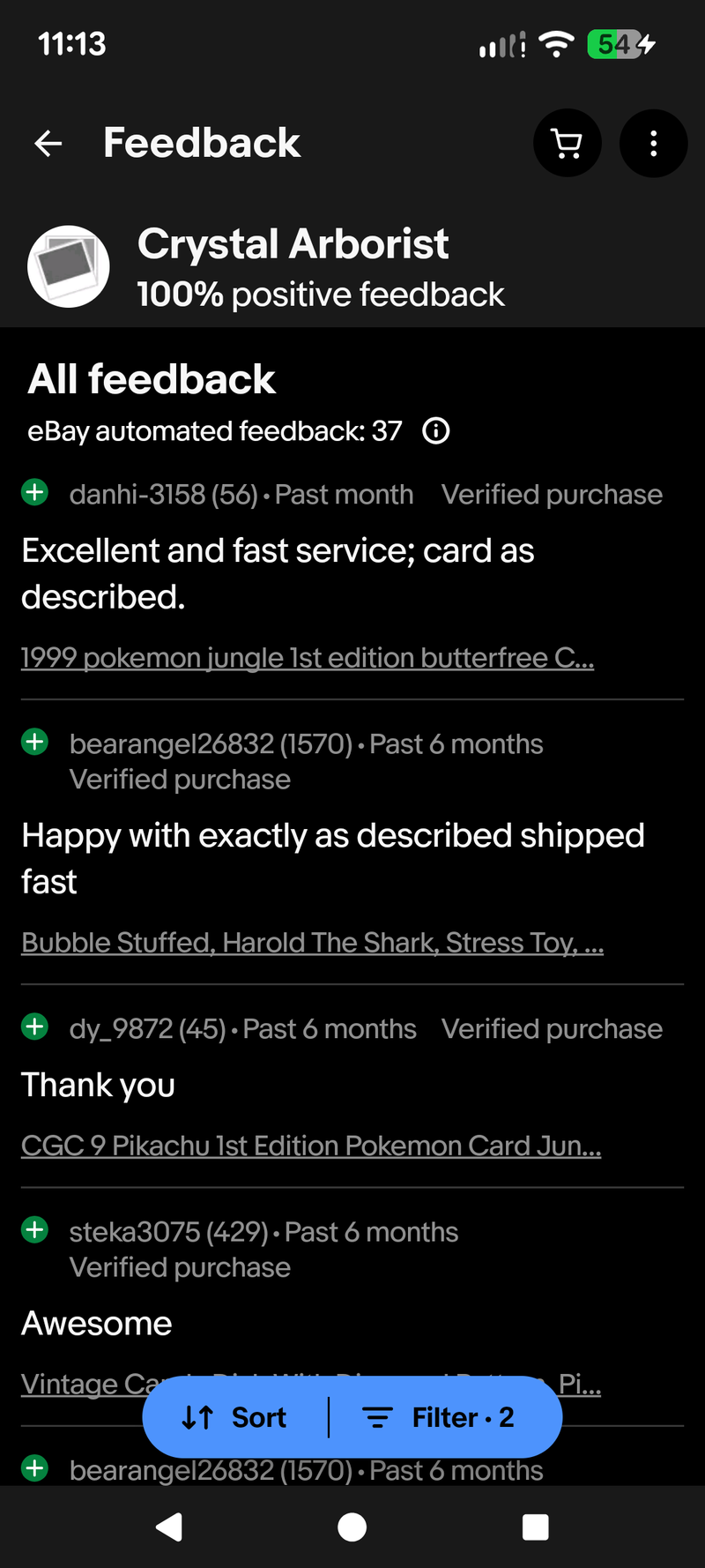 [24] danhi- Excellent and fast service; card as described | [25] bearangel26832- Happy with exactly as described shipped fast | [26] dy-9872- Thank you | [27] steka3075- Awesome