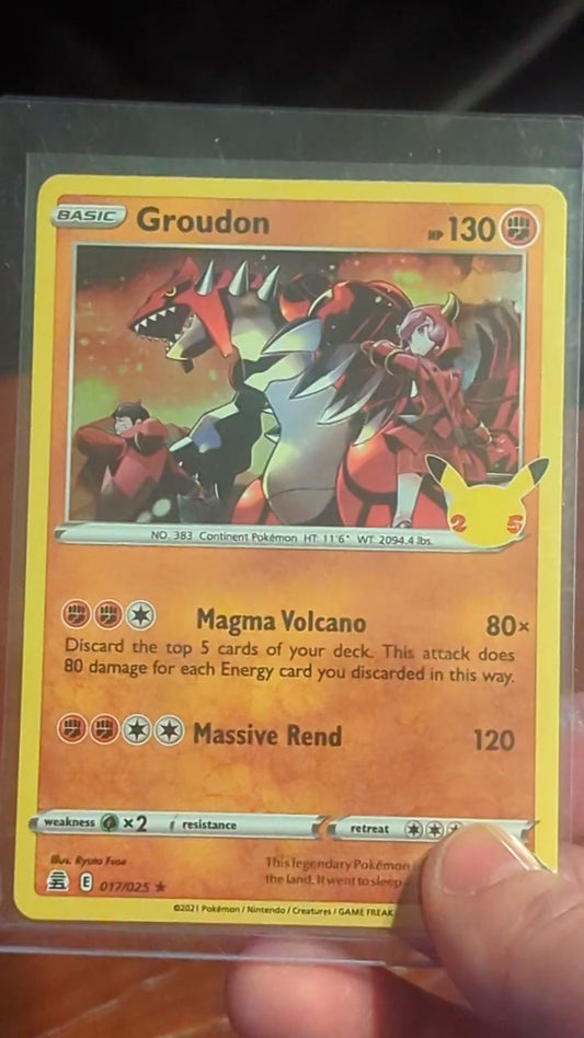Groudon Pokemon Celebrations, #017/025, 2021, Basic