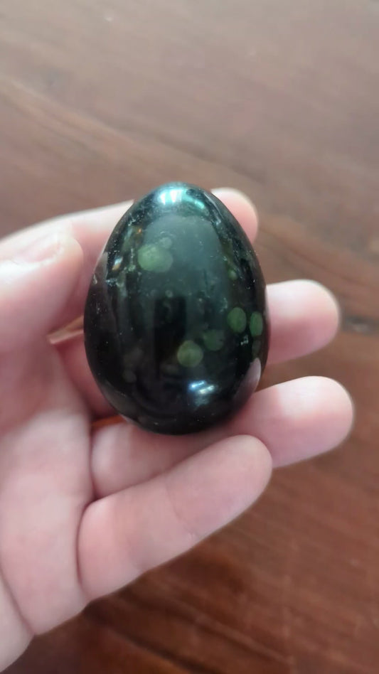 Natural EYE GREEN KAMBABA JASPER STROMATOLITE Crystal Sphere Egg Stone