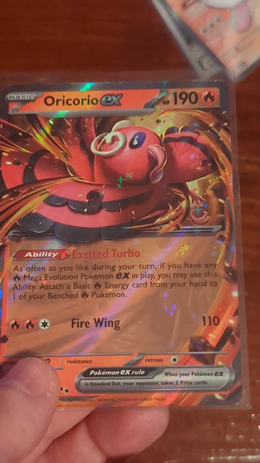 Oricorio ex 018/094, Pokemon Trading Card, Near Mint, Holographic, 2025