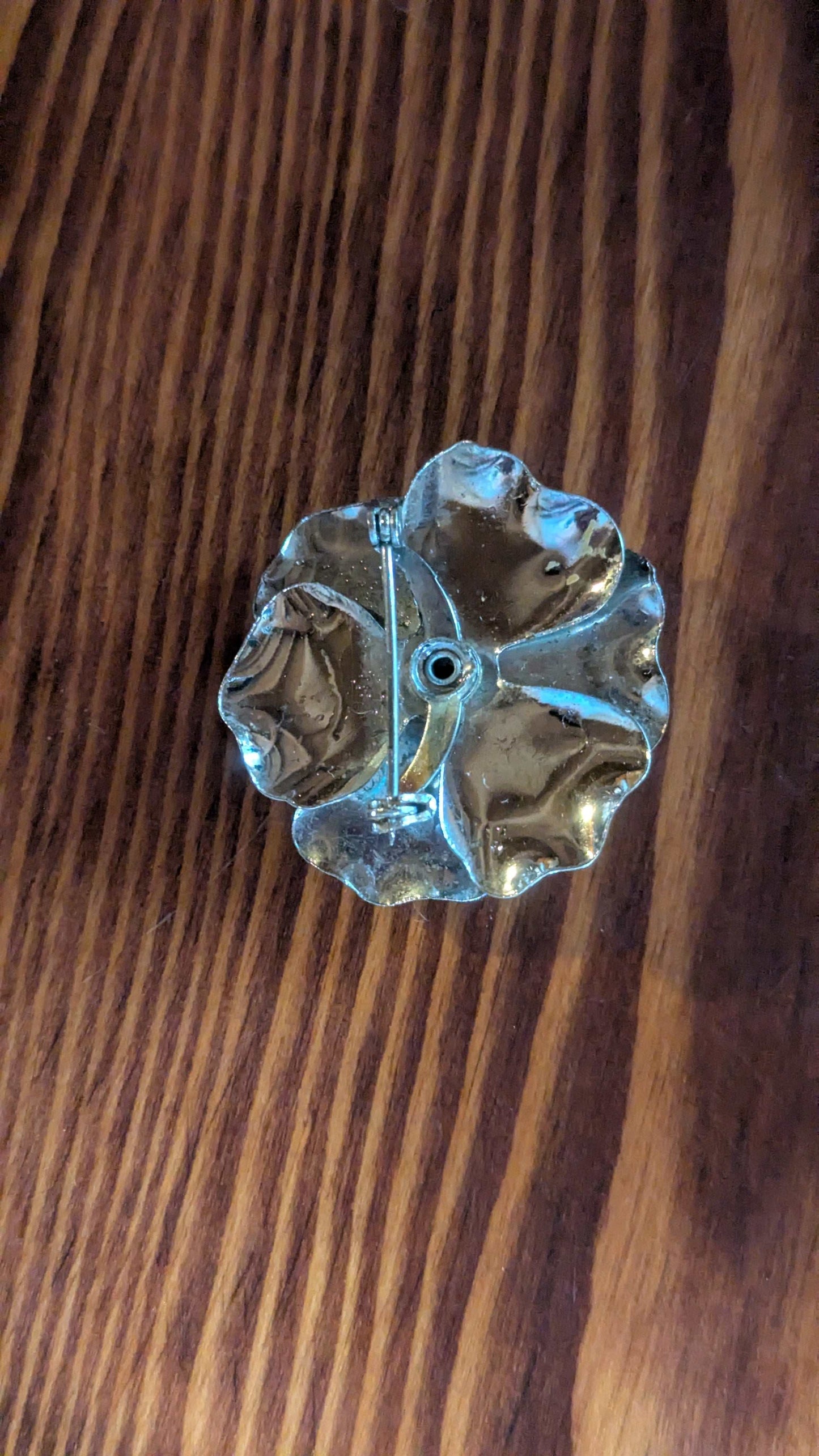 Silver Vintage Rose Pin | Crystal Arborist