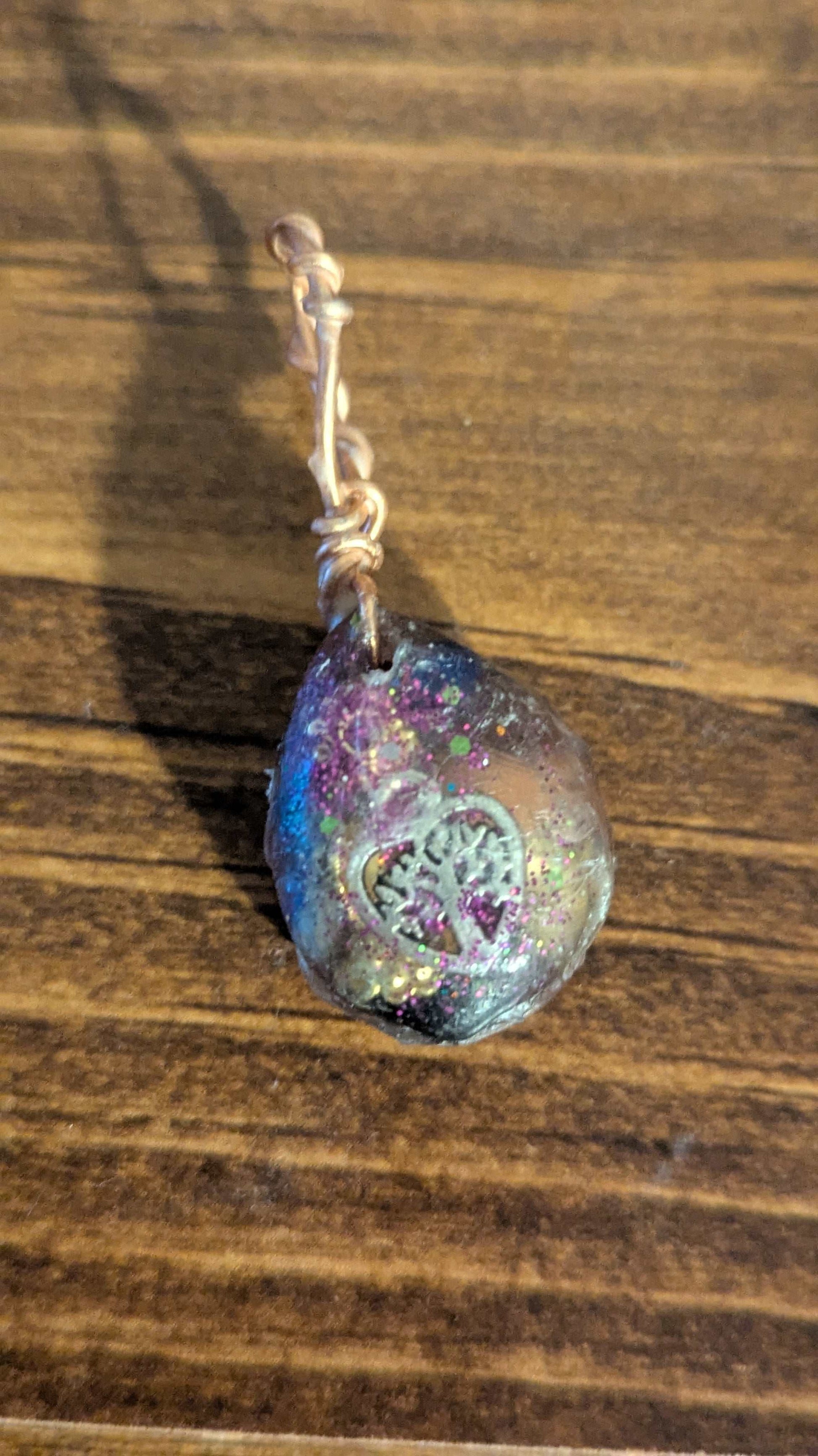 Lapis and Goldstone Orgonite, Tree of Life in a Heart | Crystal Arborist