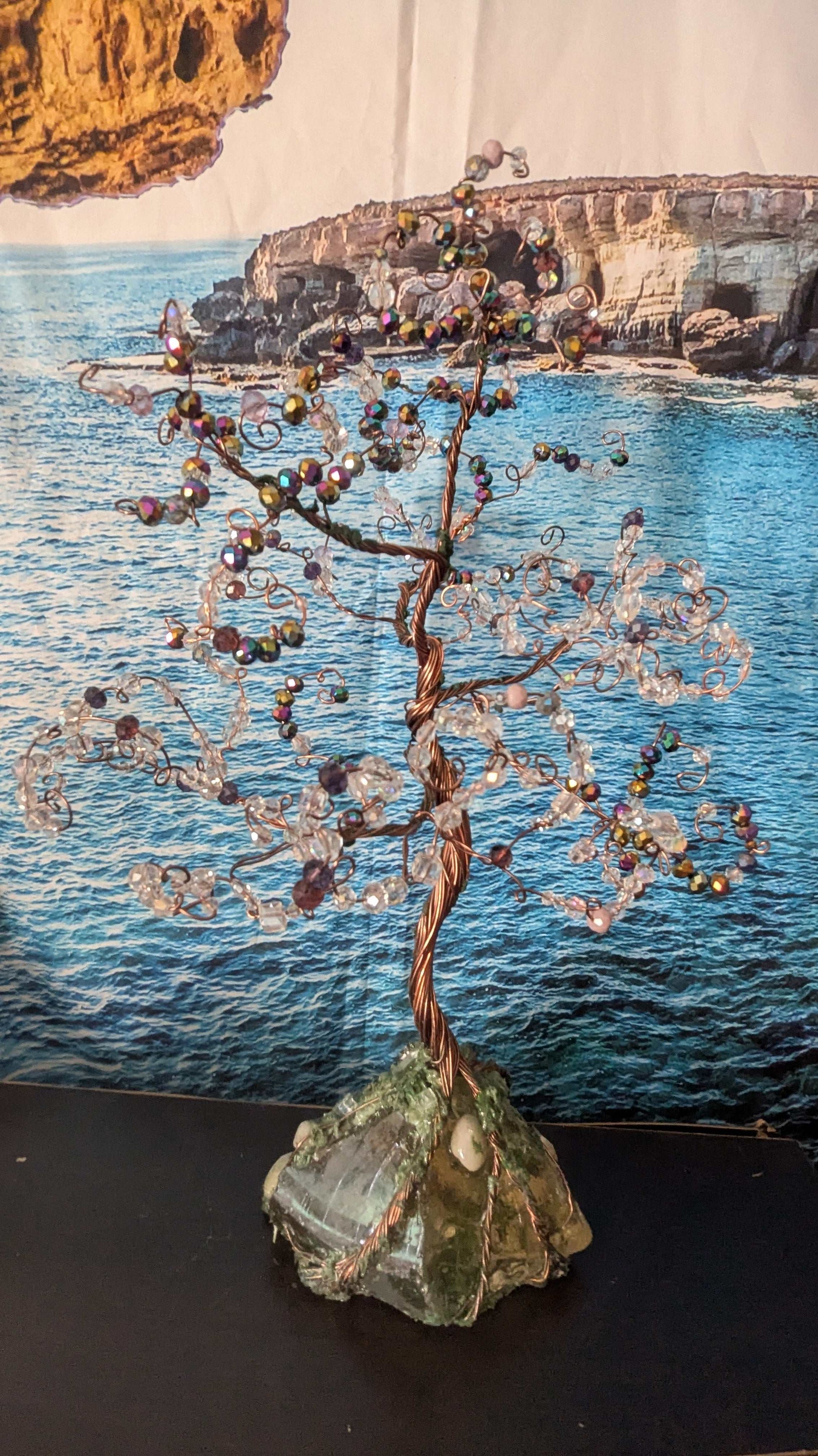 Glass Wirewrapped Tree, Handmade | Crystal Arborist