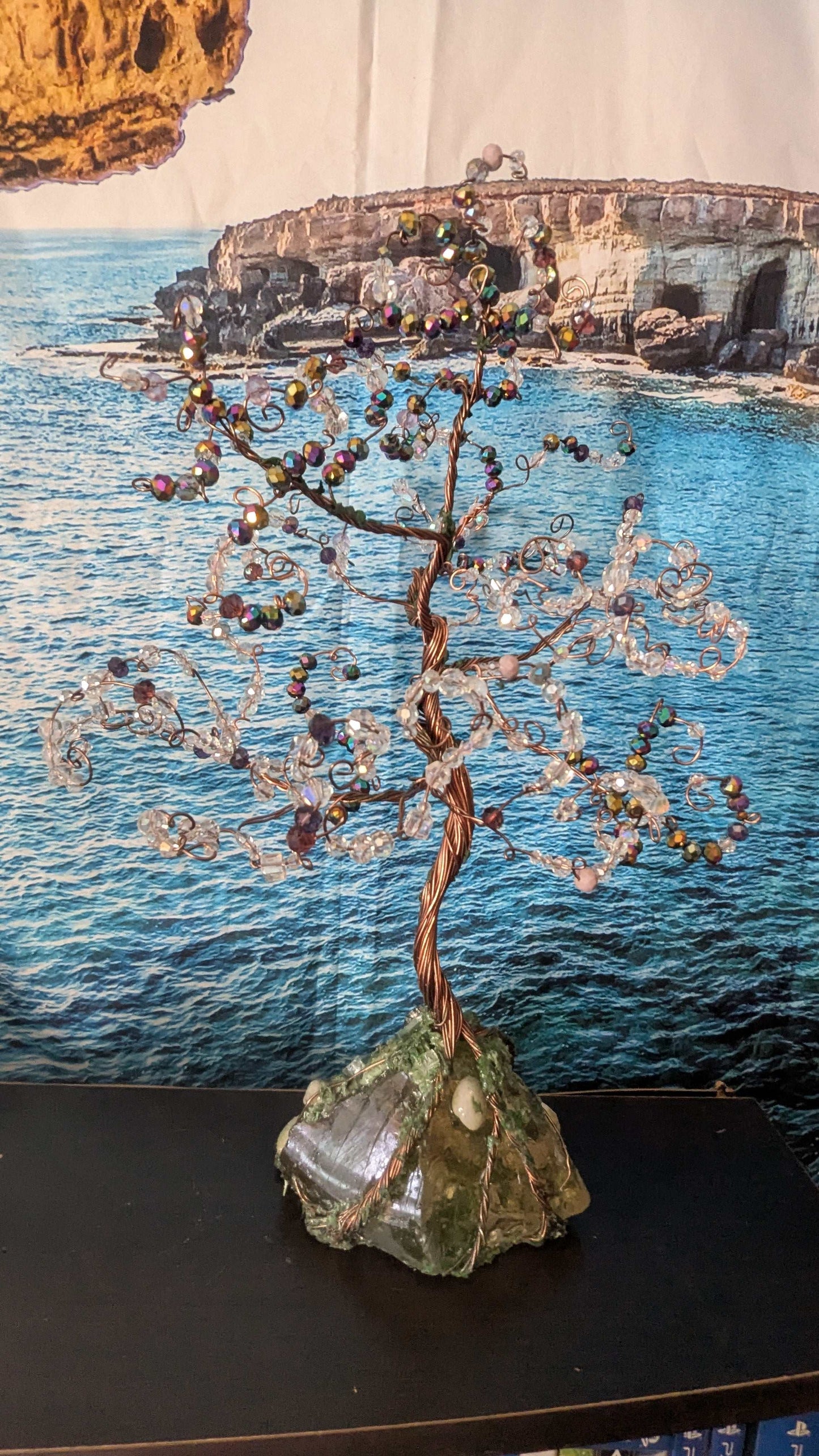 Glass Wirewrapped Tree, Handmade | Crystal Arborist