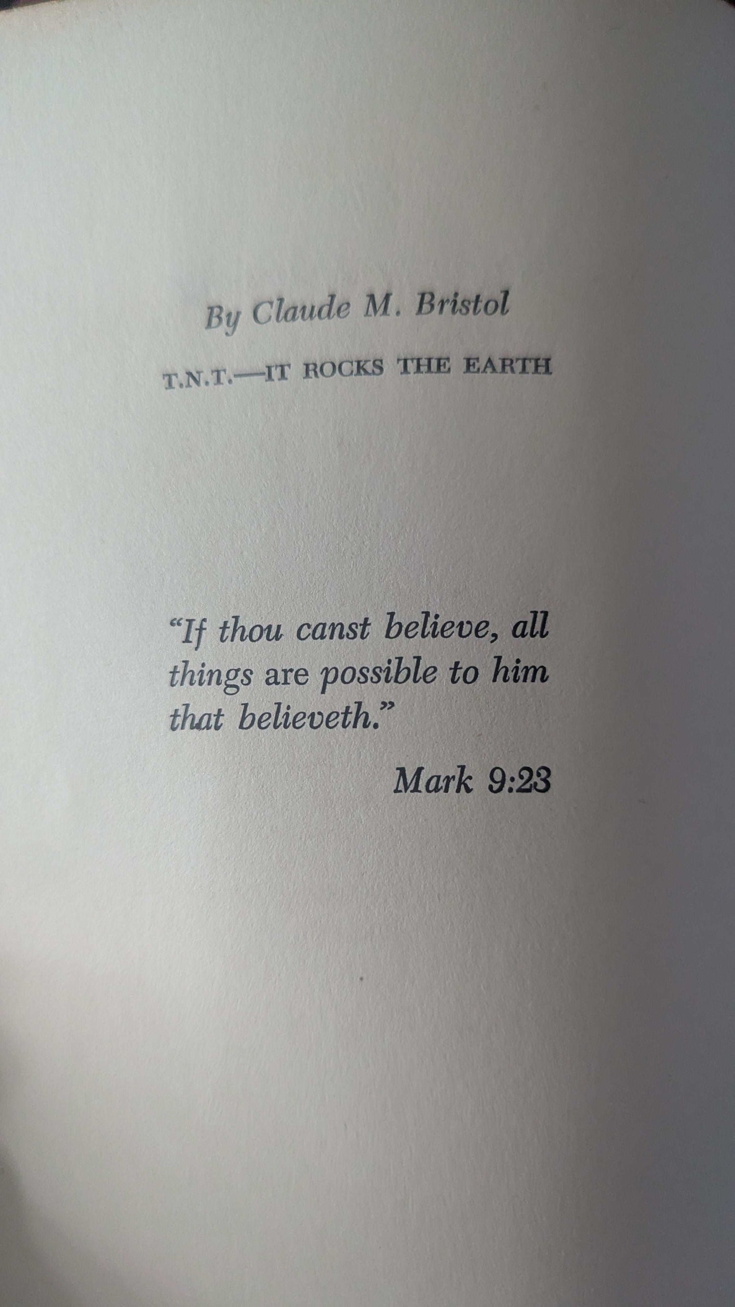 The Magic of Believing, by Claude M. Bristol, Hardcover Book, 1948 | Crystal Arborist