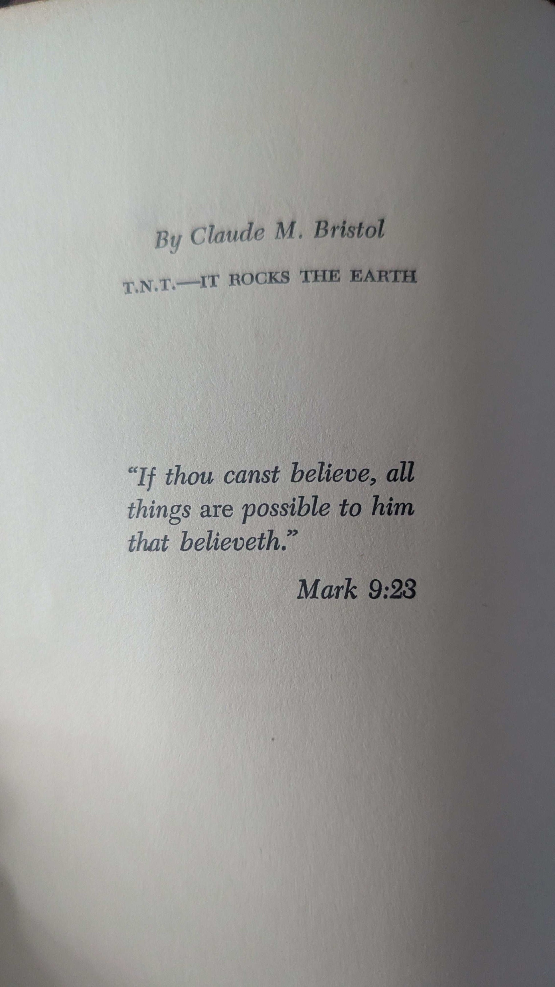 The Magic of Believing, by Claude M. Bristol, Hardcover Book, 1948 | Crystal Arborist