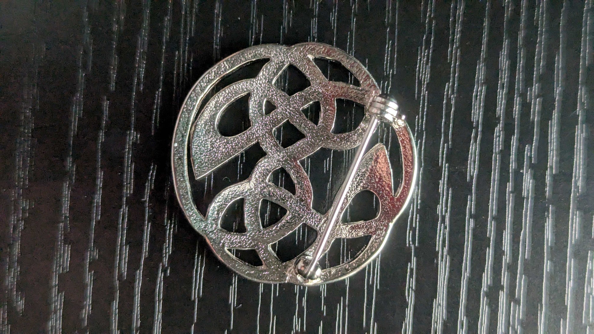 Silver Celtic Knot Vintage Pin | Crystal Arborist