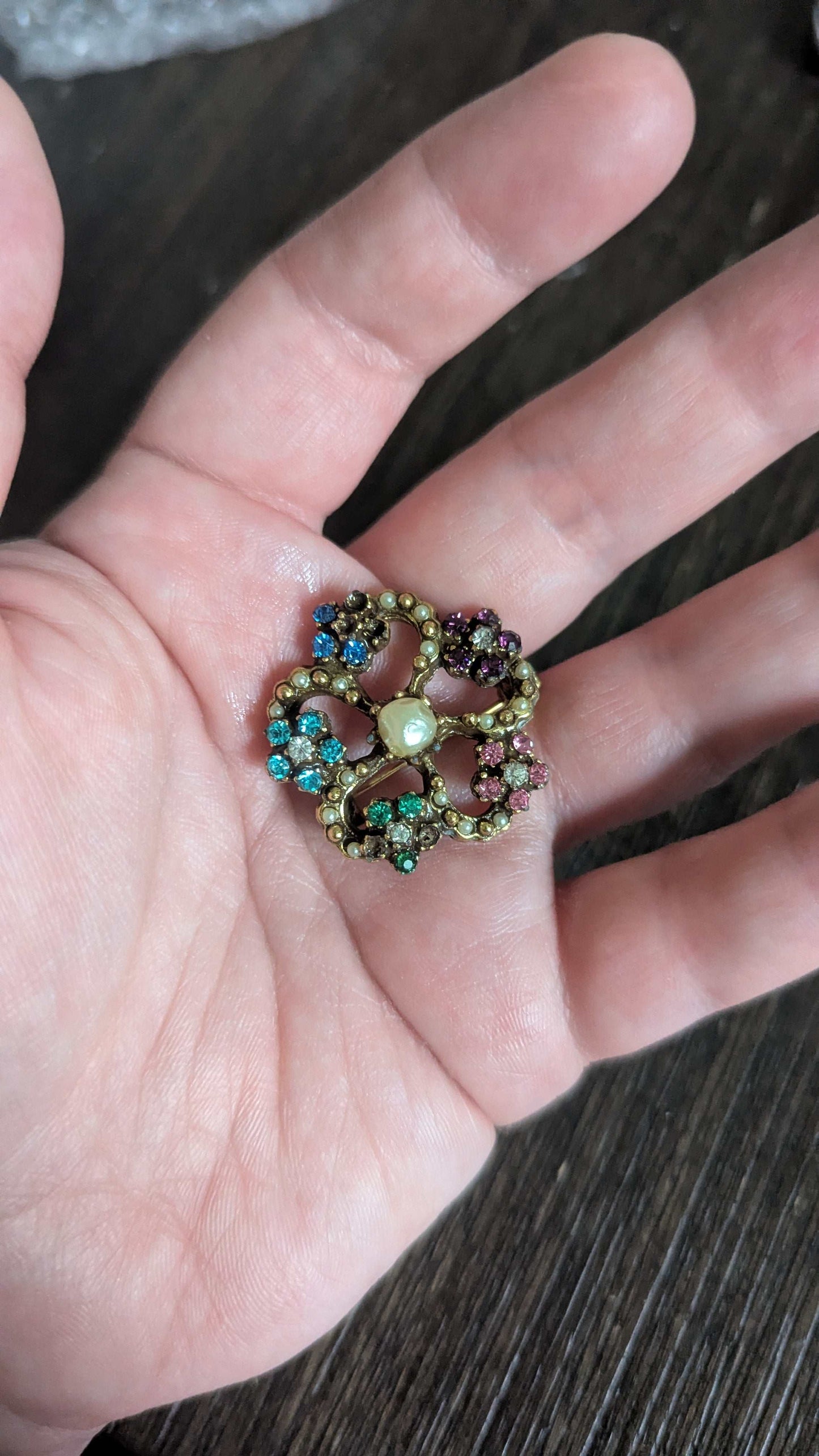 Vintage Floral Pin, Brooch | Crystal Arborist