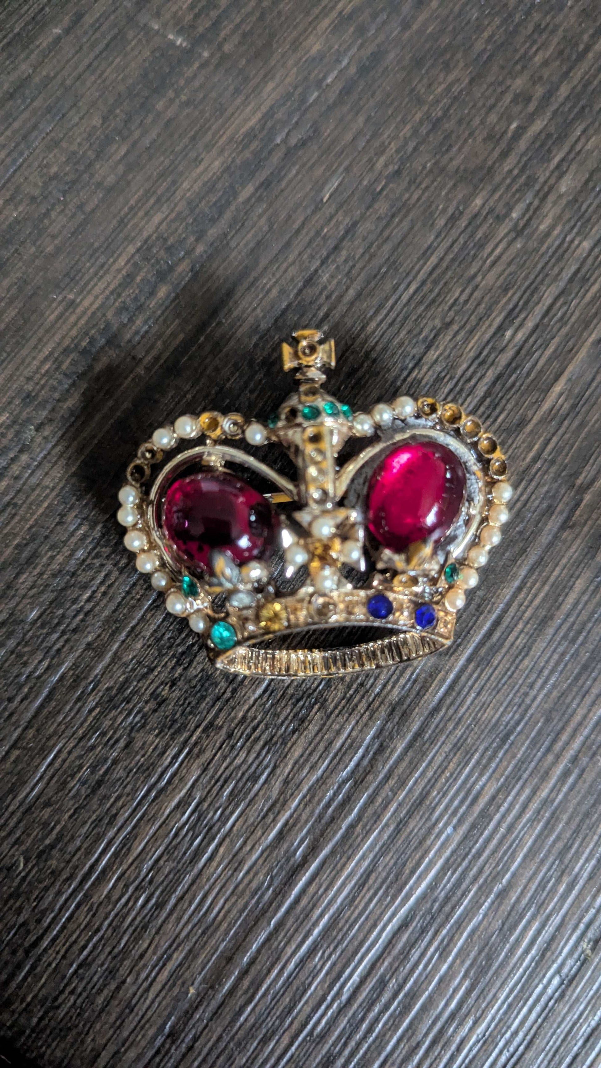 Vintage Pin, Crown | Crystal Arborist