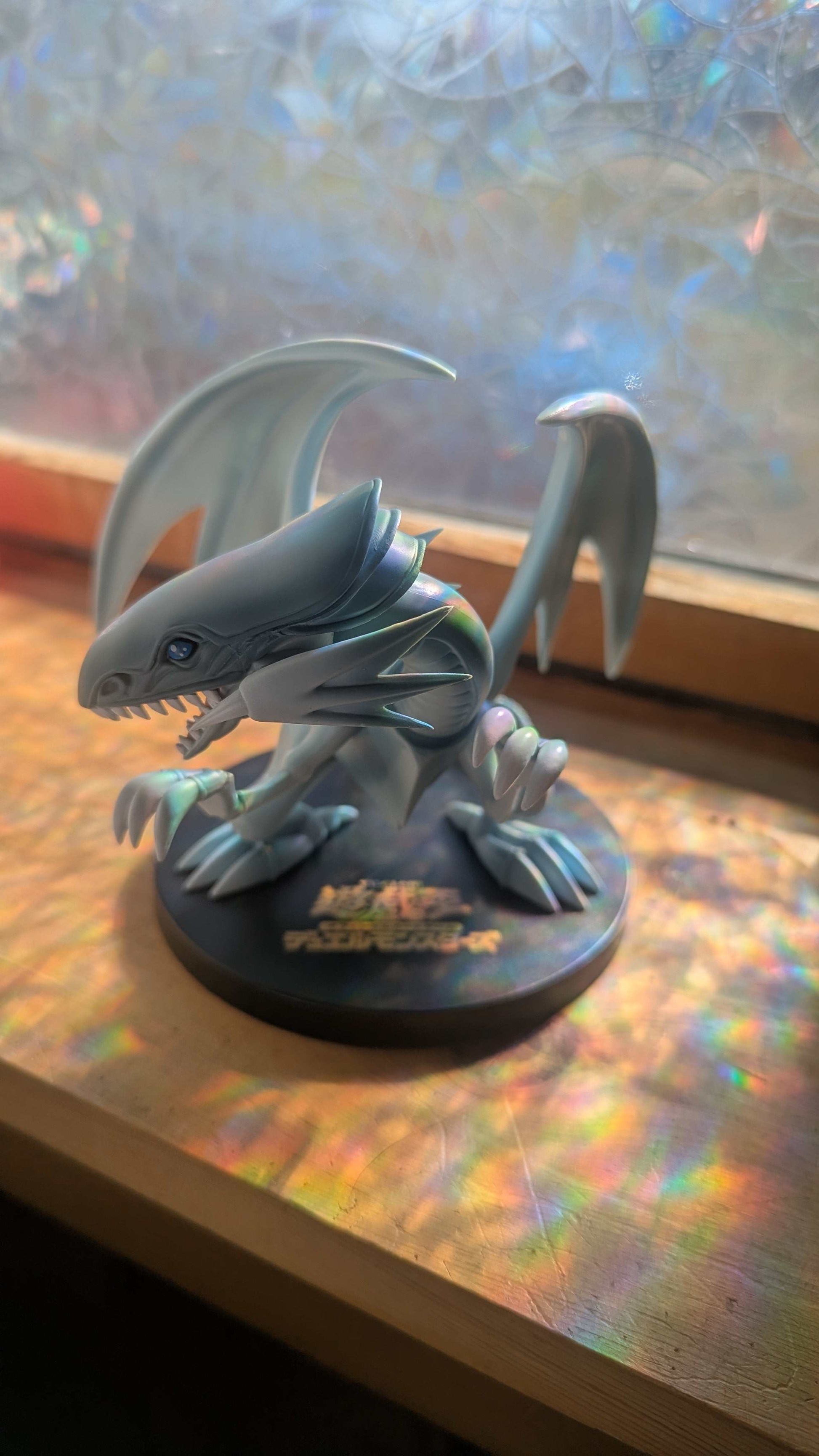 Blue Eyes White Dragon Anime Figure, Yu-Gi-Oh, Konami | Crystal Arborist