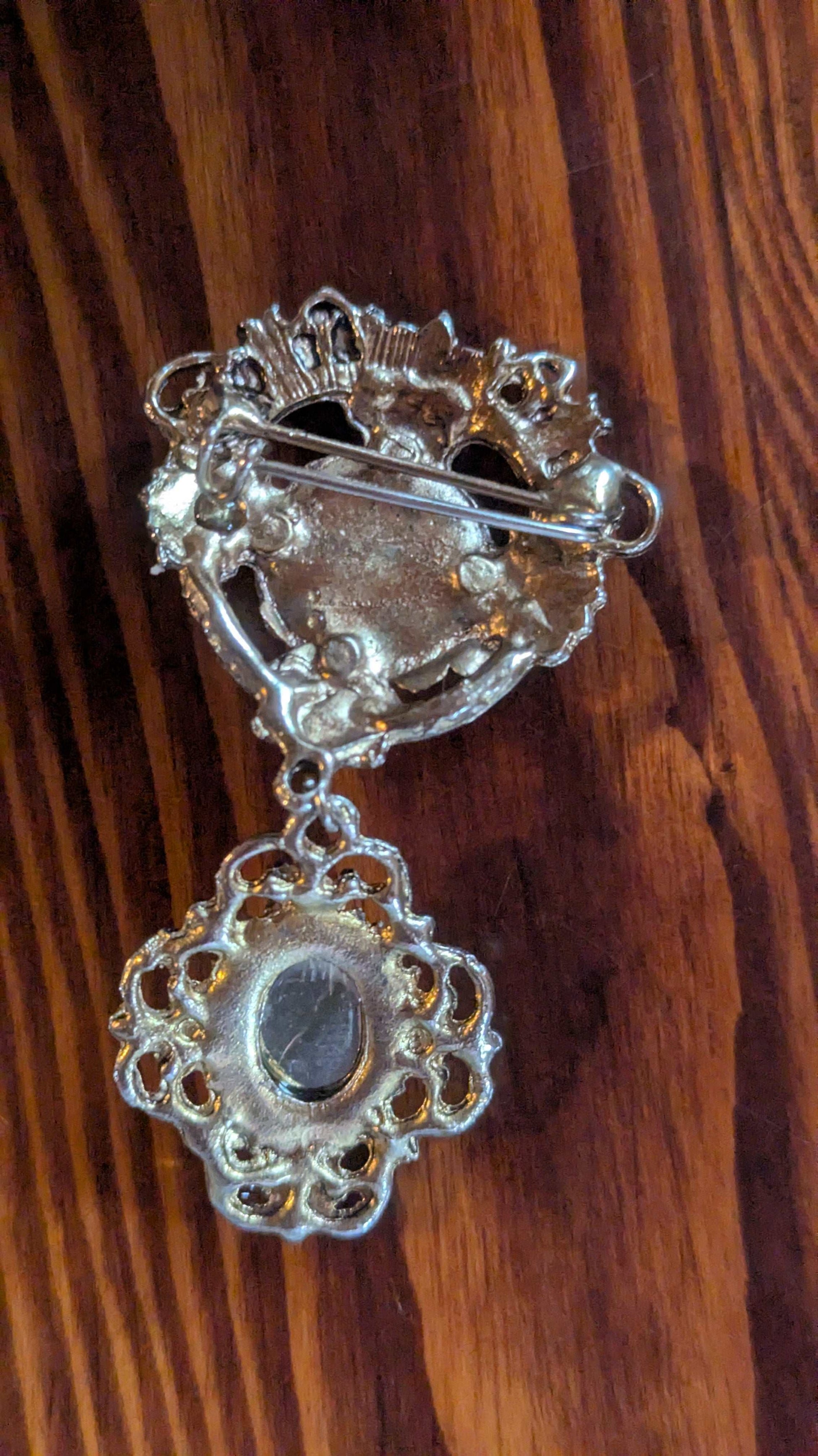 Elegant Red and Gold Vintage Pin, Costume Jewelry, Victorian Vibes | Crystal Arborist