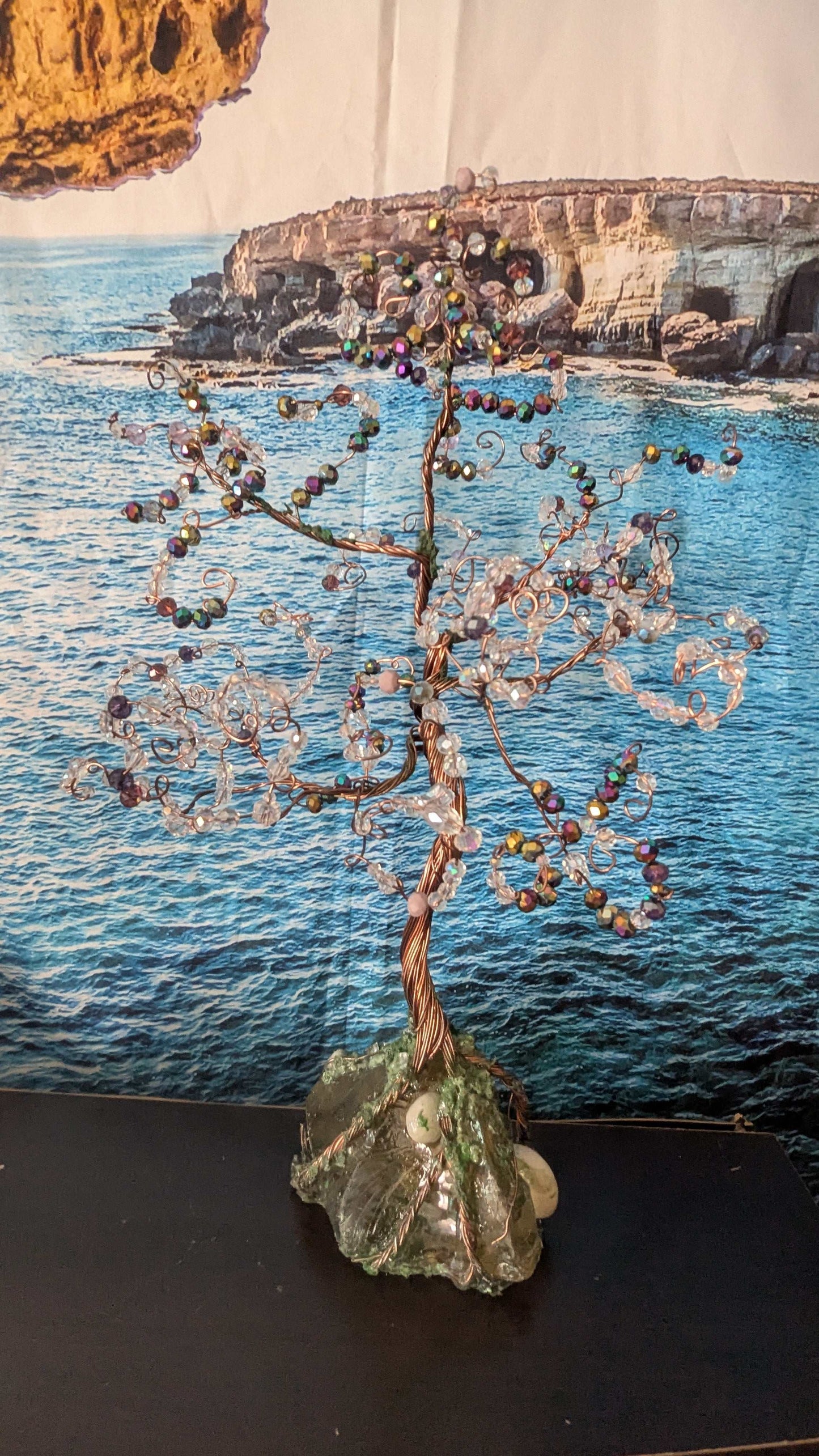 Glass Wirewrapped Tree, Handmade | Crystal Arborist