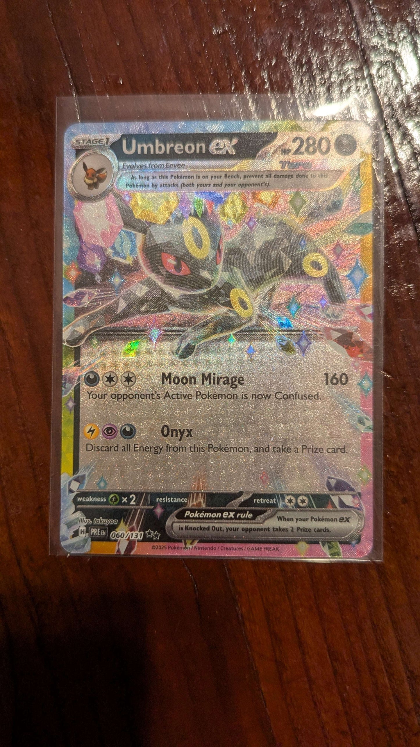 Umbreon ex, 060/131, Pokemon Card, Near Mint, Excellent, 2025 | Crystal Arborist