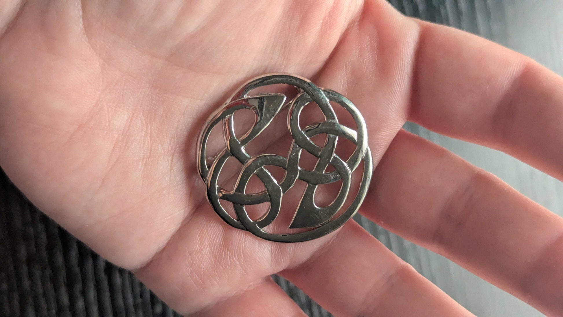 Silver Celtic Knot Vintage Pin | Crystal Arborist