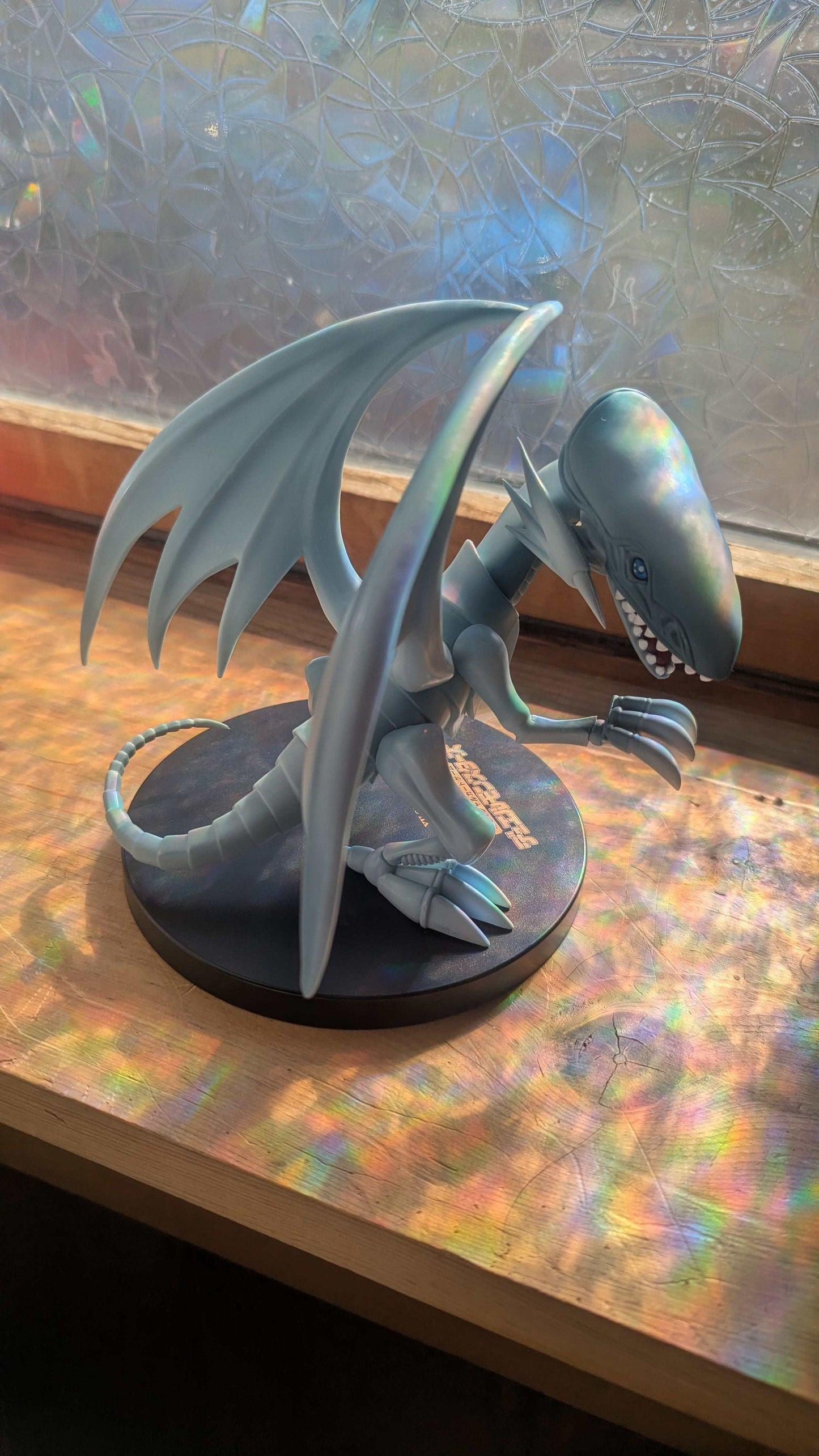 Blue Eyes White Dragon Anime Figure, Yu-Gi-Oh, Konami | Crystal Arborist