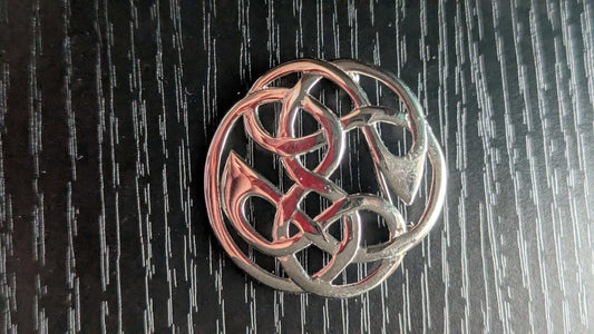 Silver Celtic Knot Vintage Pin | Crystal Arborist
