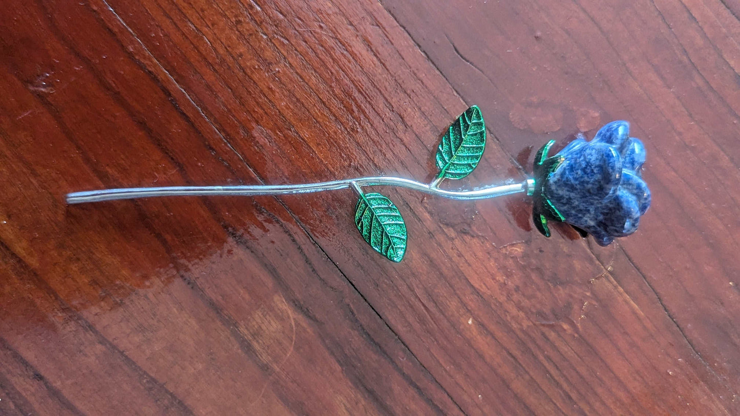 Sodalite Gemstone Flower, Crystal | Crystal Arborist