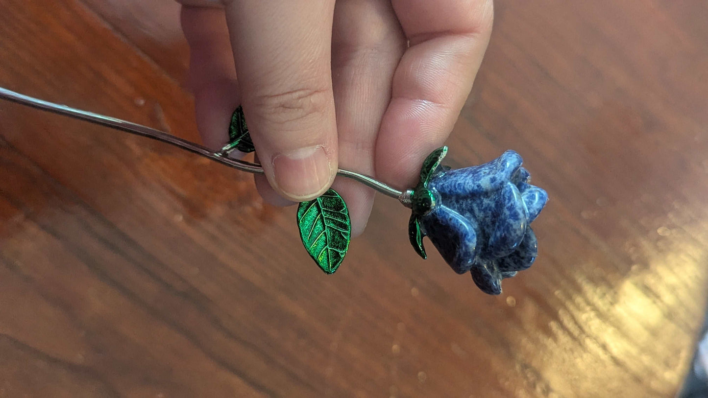 Sodalite Gemstone Flower, Crystal | Crystal Arborist