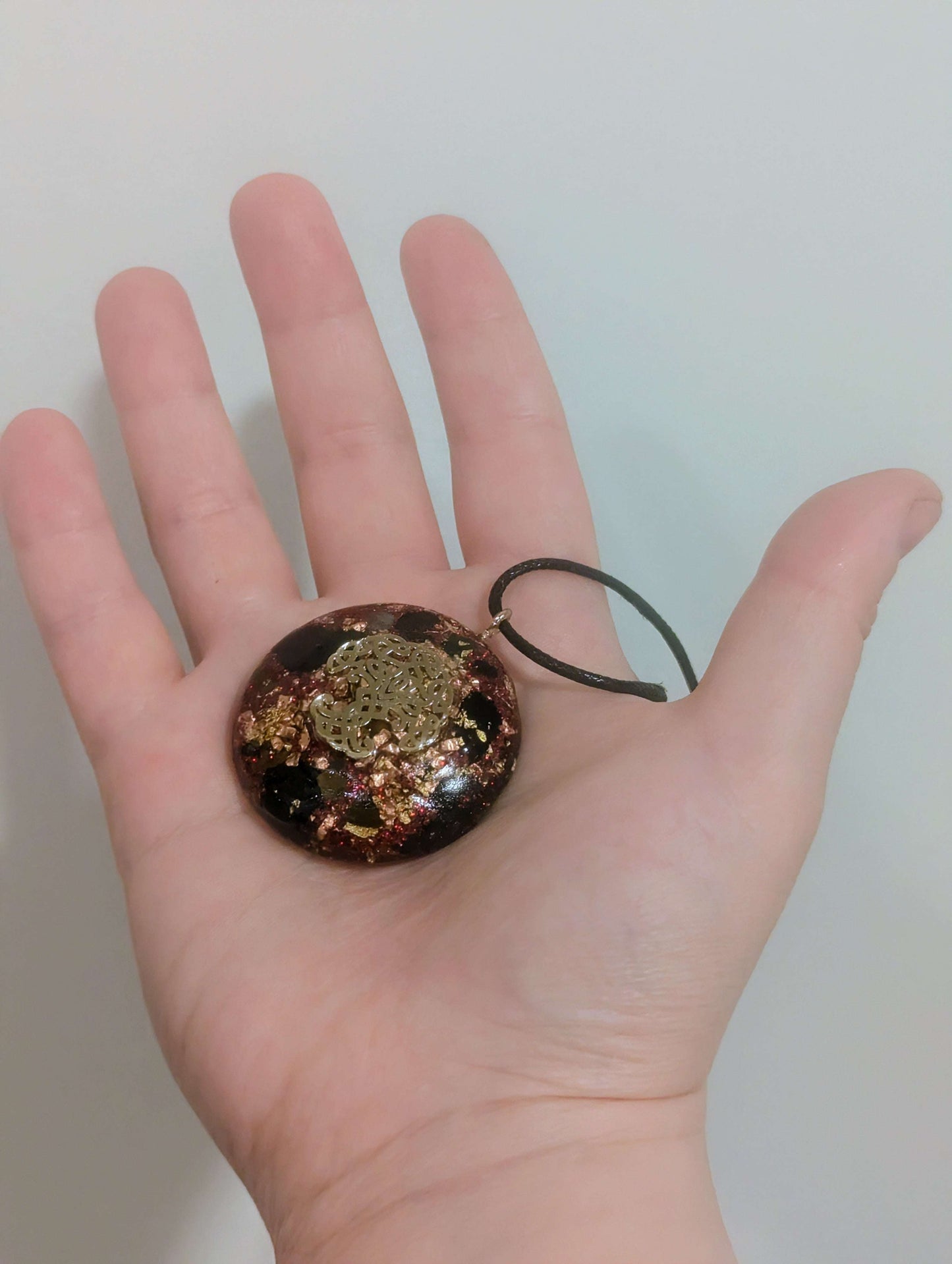 Tiger's Eye Orgonite Pendant: Red Amulet  for Protection | Crystal Arborist