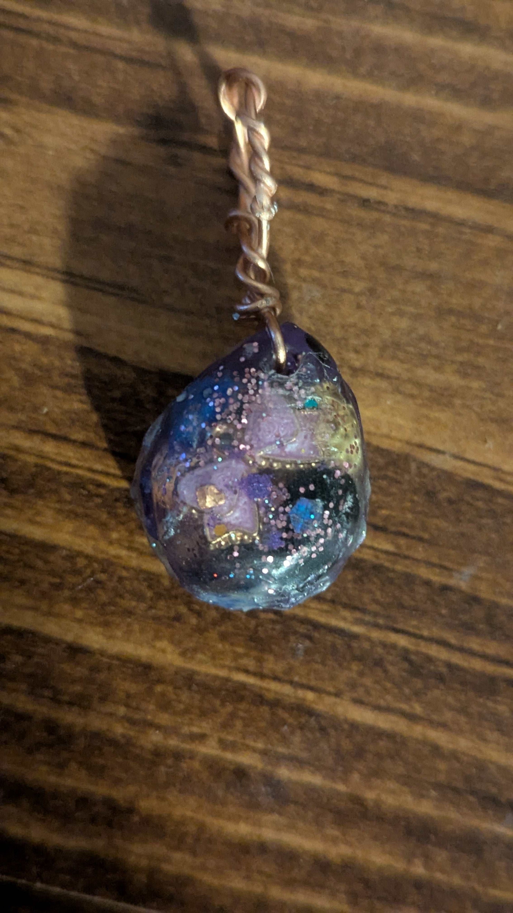 Lapis and Goldstone Orgonite, Bow | Crystal Arborist