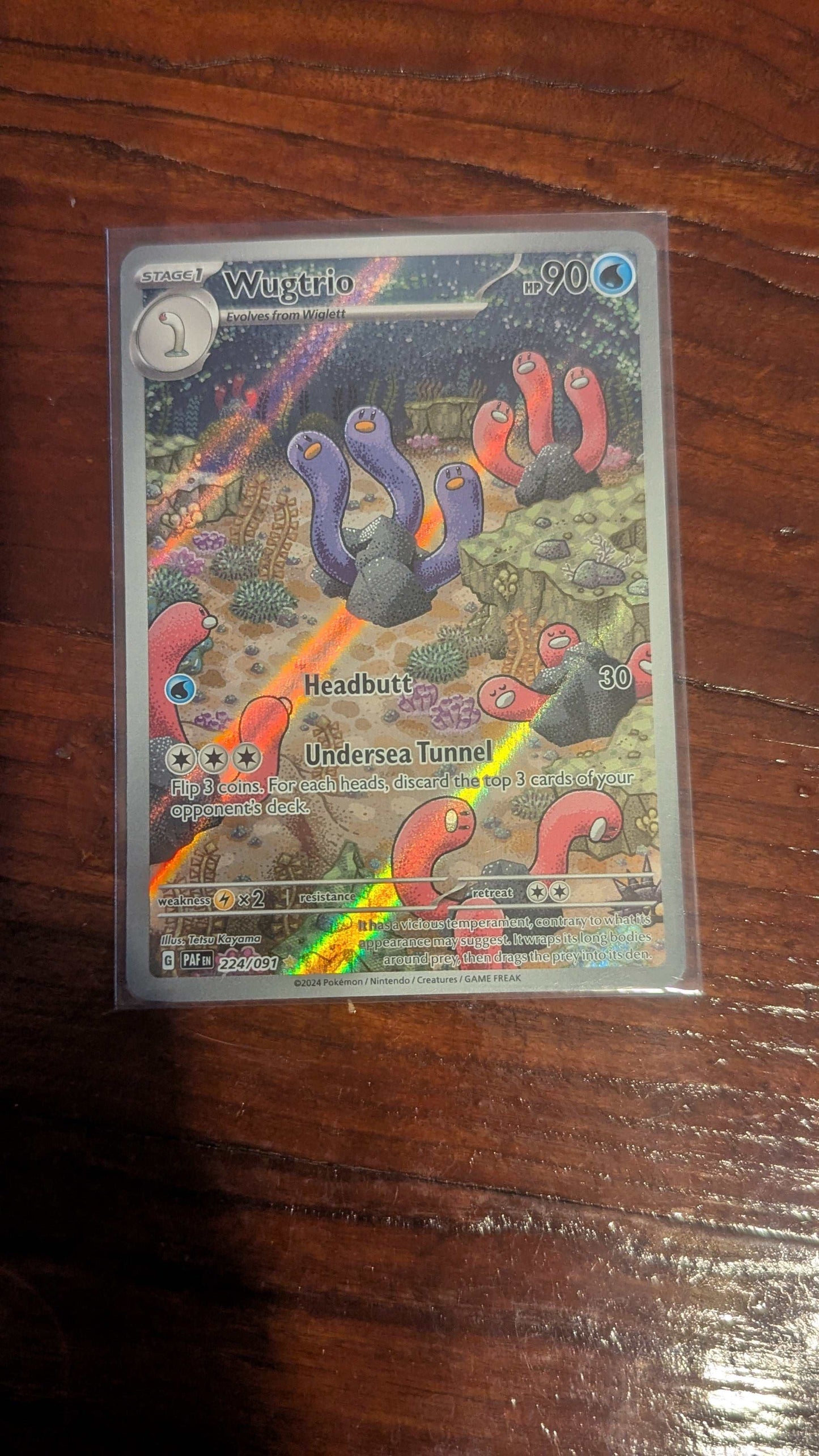 Wugtrio, 224/091, Pokemon Card, Holographic, 2024 | Crystal Arborist