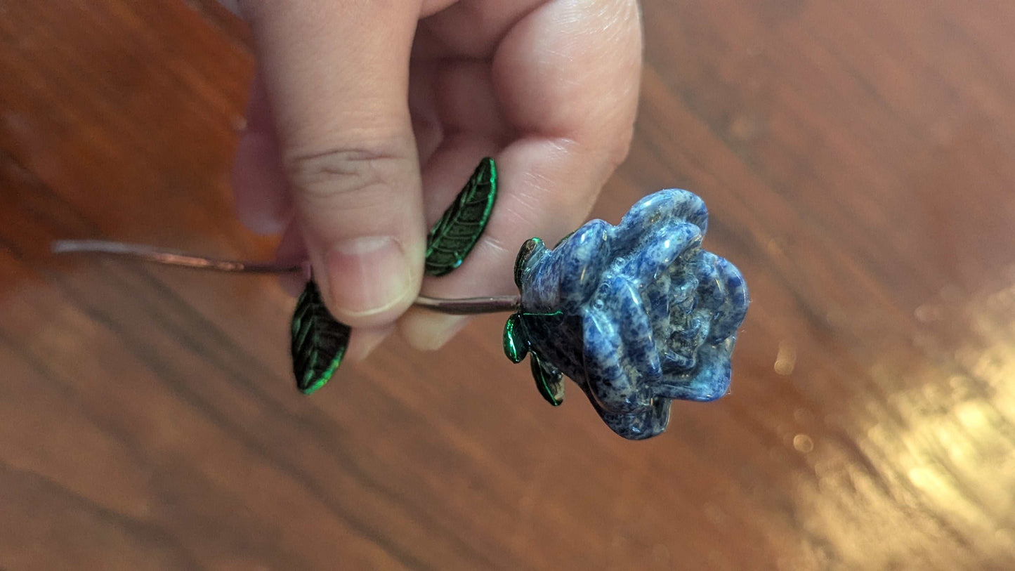 Sodalite Gemstone Flower, Crystal | Crystal Arborist